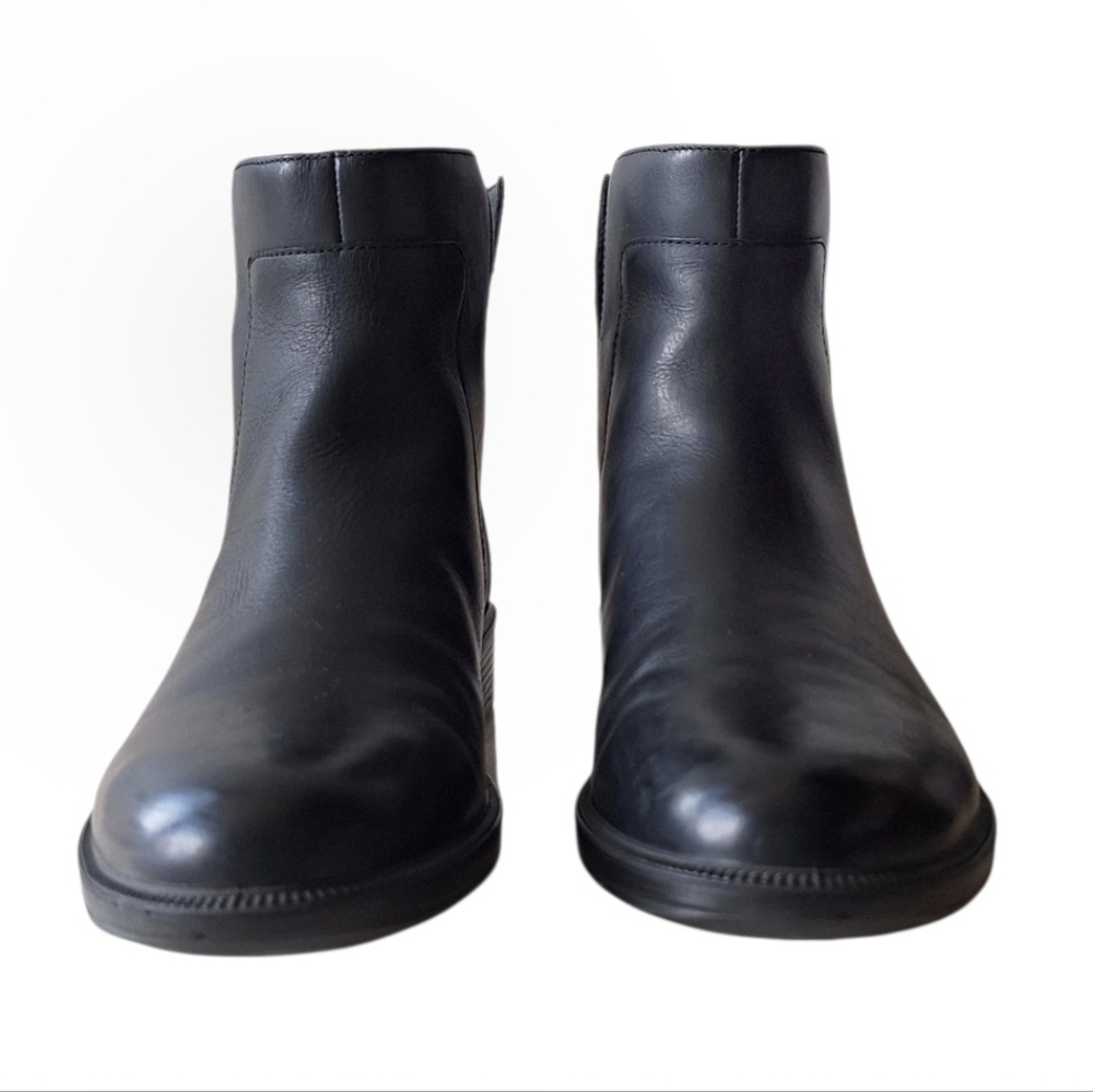 Umberto Rafini Vìntage 90s Leather Equestrian Style Ankle Boots 39 8.5 - Picture 2 of 8